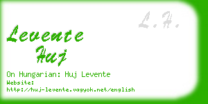 levente huj business card